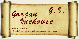 Gorjan Vučković vizit kartica